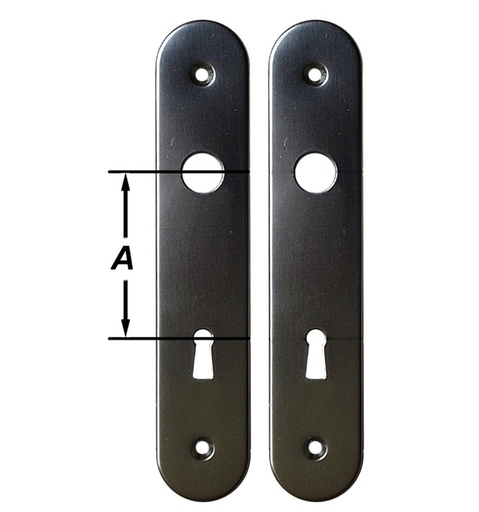 [S-8960-110] Deurkrukschilden Inox Look 110mm 2st