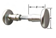 [S-0924] Deurknopset Alu F2 50mm