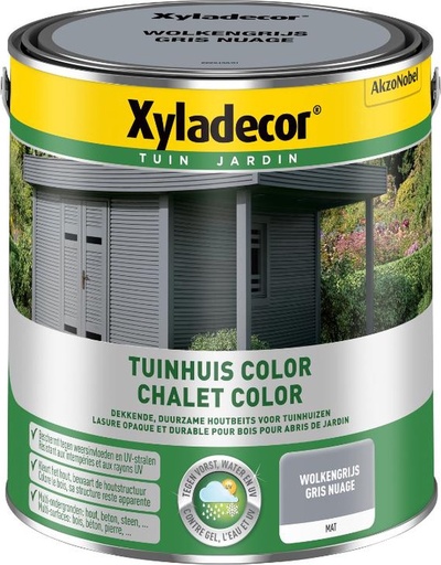 [XY5853888] Xyladecor Tuinhuis Color Wolkengrijs 2.5L