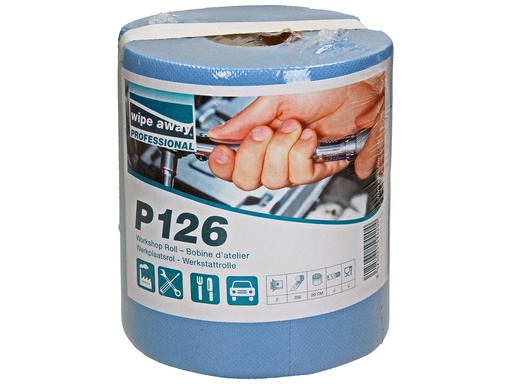 [1069844] Onderhouds Klusrol Wipe-away P126 2-Laags 65m-346Vel