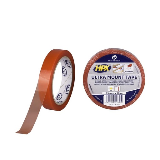 [HPXUM1910] HPX ULTRA MOUNT BEVESTIGINGSTAPE TRANSPARANT 19MMX5M