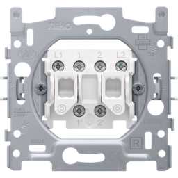 [170-05000] NIKO Sokkel voor tweevoudige drukknop N.O. of N.G., 10 A 170-05000