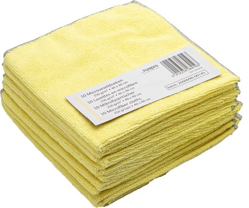 [1000008] HY@PRO MICROVEZEL WARP DOEK 10ST 40X40CM 250G/M² GEEL