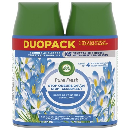 [A18056] Airwick Freshmatic Vulling Lentedauw 250ml Duo-pack
