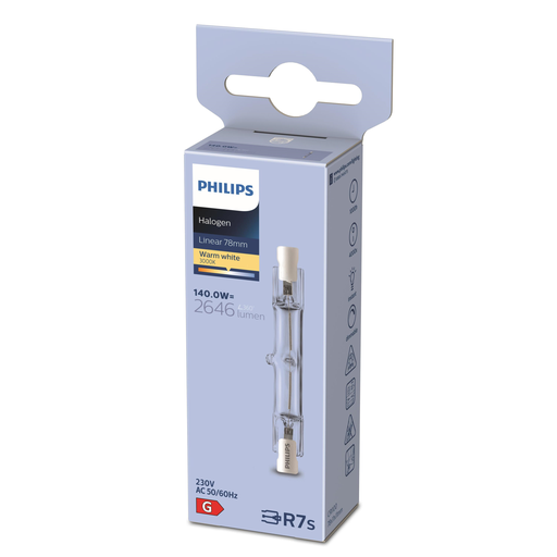 [871951439010200] PHILIPS HALOGEENLAMP LINEAR R7s 78MM 140,0W 230V