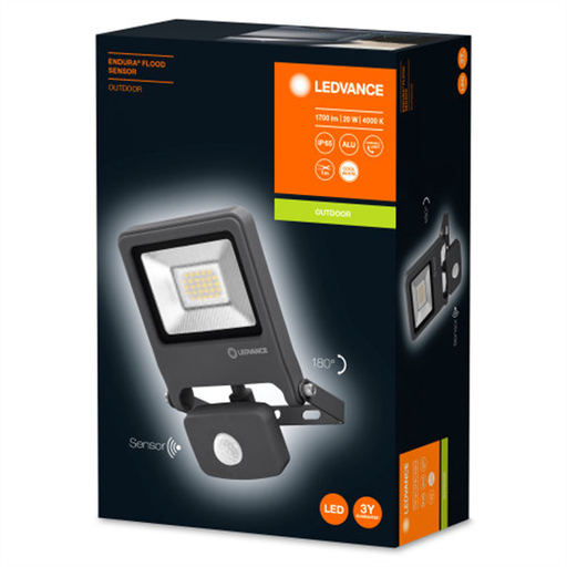 [OS239500] LEDVANCE ENDURA 20 WATT/830 MET SENSOR DONKERGRIJS
