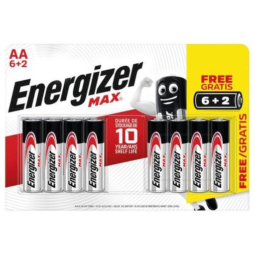 ENERGIZER BATTERIJEN LR06 AA 1,5V 6+2ST