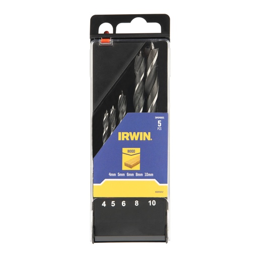 [IW4046601] IRWIN Houtspiraalboor Set 5 PCS Ø4-10mm