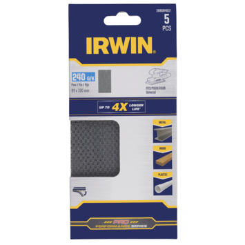 [IW8084012] IRWIN Schuurgaas 190x93mm K240 Zelfklevend 5PCS