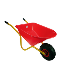 [N466] Kinderkruiwagen rood/geel