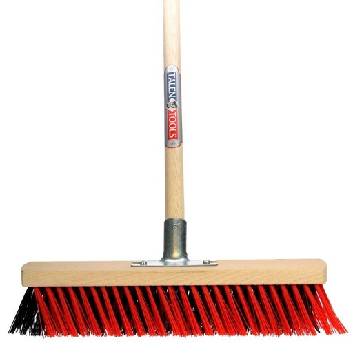 [BB81C] X-bezem buiten 40cm rood/zwart compleet