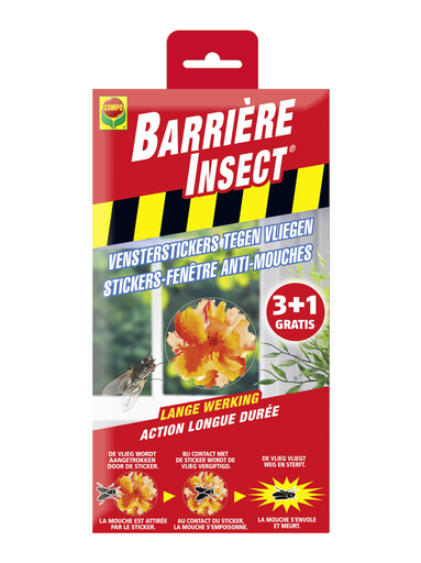 [2799202017] Compo Barrière Insect Vensterstickers Tegen Vliegen 3+1 gratis