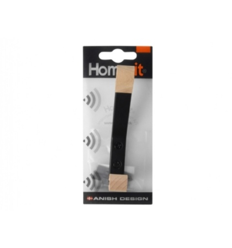 [1-8452-2] Hoed-/Jashaak Houten Top -120mm - Zwart