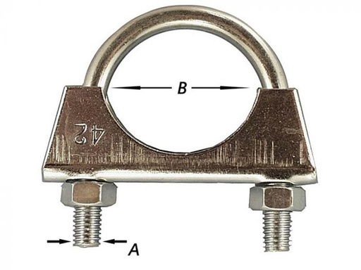 [S-0104-58] Uitlaatklem Verzinkt M8X57mm 
