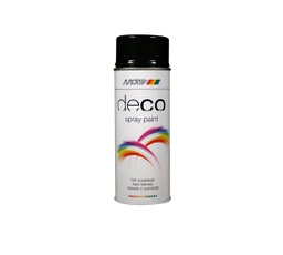 [021602] MOTIP DECO LAK HOOGGLANS RAL 9005 DIEP ZWART SPUITBUS  150ml